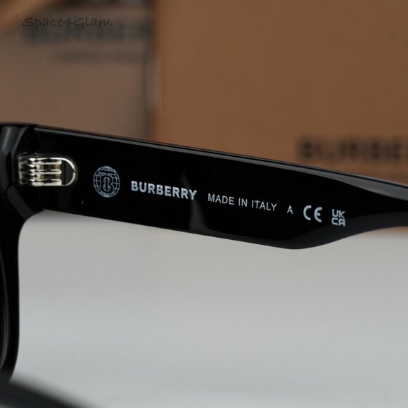 BRAND NEW Burberry BE4394 300187 Black Dark Grey Unisex Square Sunglasses - Picture 5 of 12